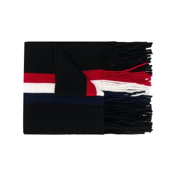 fringed stripe scarf