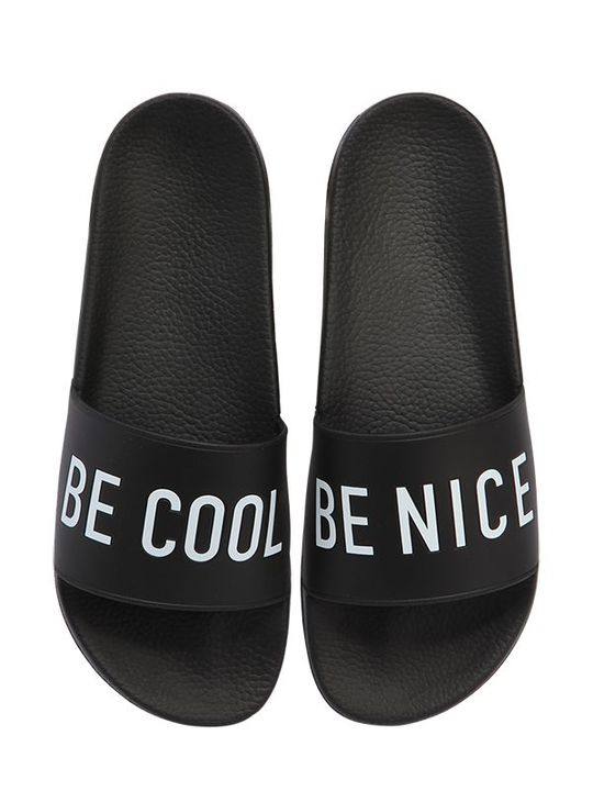 "BE COOL BE NICE"橡胶凉拖展示图