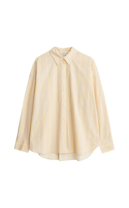 Elasis Oversized Striped Cotton Shirt展示图