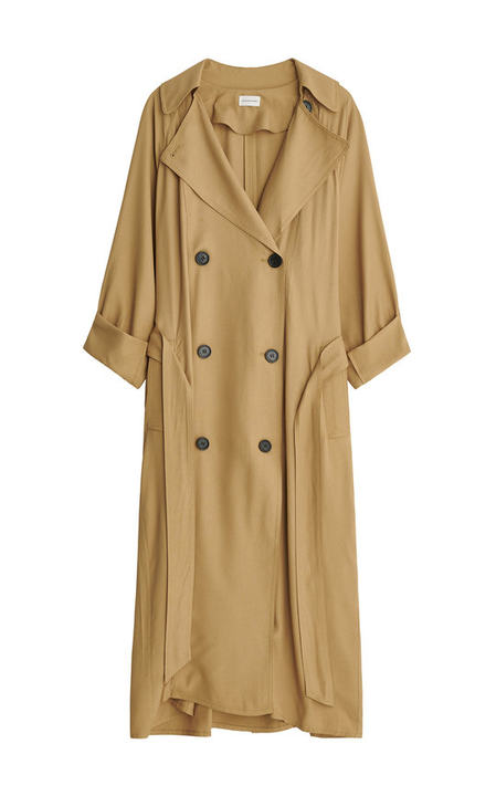 Ramelle Twill Double-Breasted Trench Coat展示图