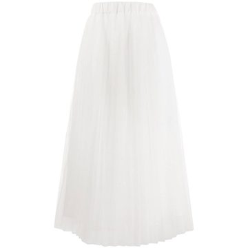 Paralleled tulle A-line skirt