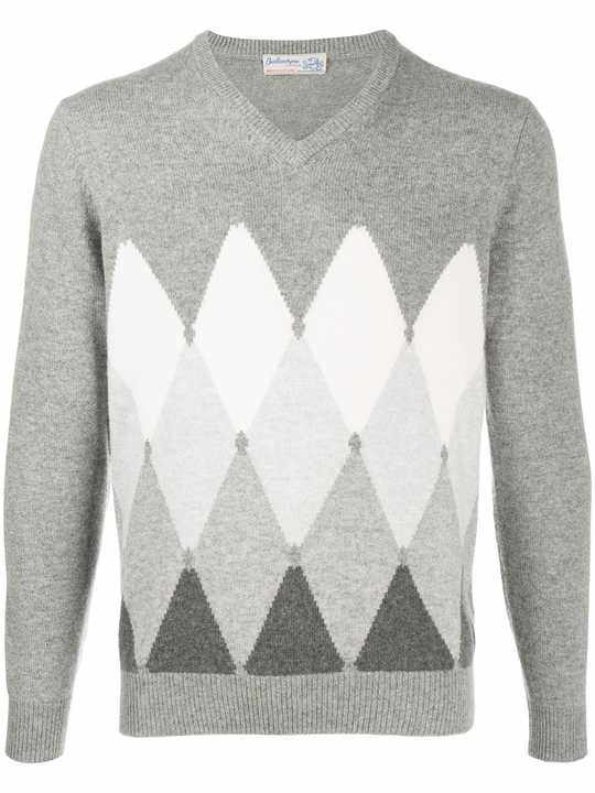 argyle knit jumper展示图