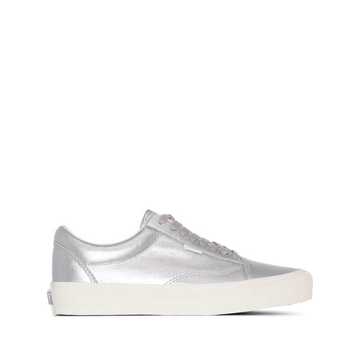 silver old skool leather sneakers