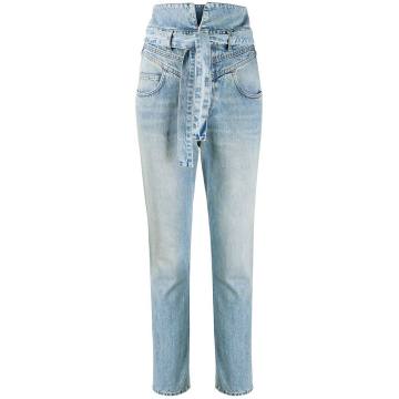 Vivien washed high-rise jeans