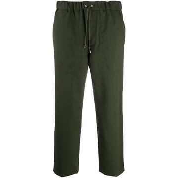 high-rise cropped trousers