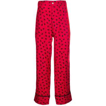 polka dot pattern trousers