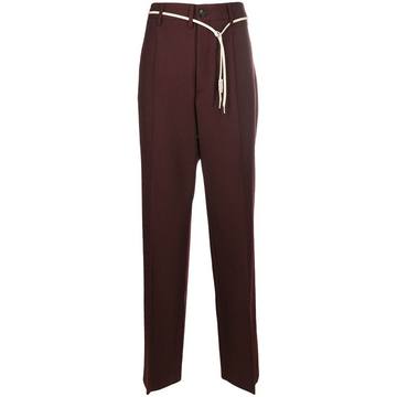 tailored straight-leg trousers