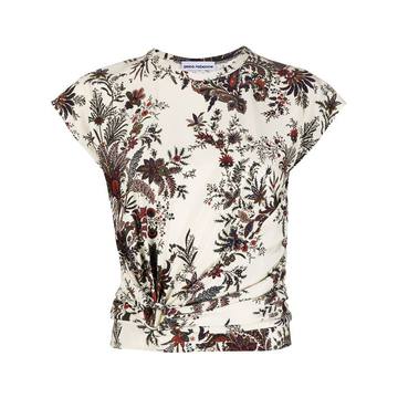 knot detail floral print T-shirt