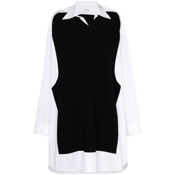 panelled shirt dress