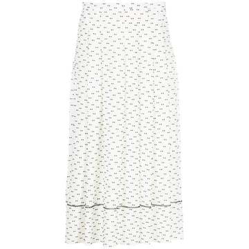 patterned pleated skirt