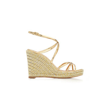 Gin Metallic Leather Espadrille Sandals