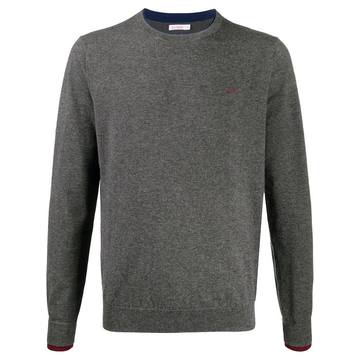 logo embroidered fitted jumper