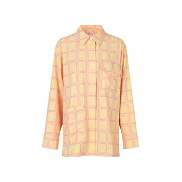 Silvi Check-Print Crepe Shirt