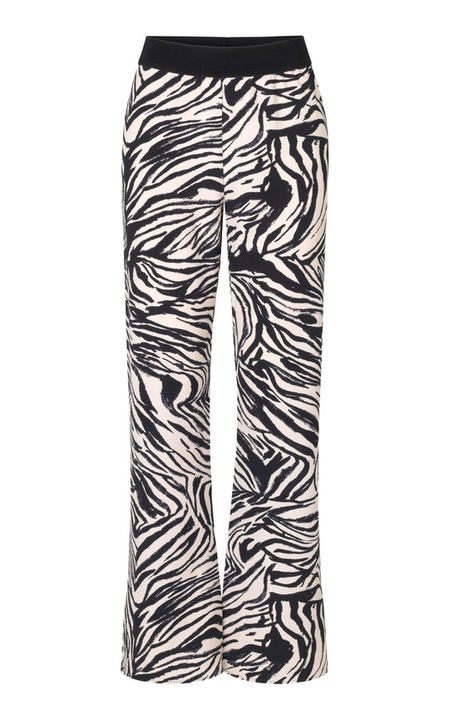 Marc Zebra-Print Crepe Flared Pants展示图