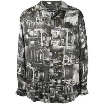 photograph-print long-sleeve shirt