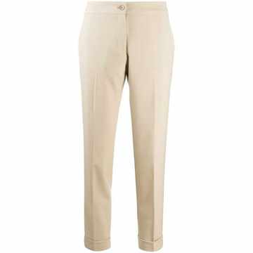 mid-rise tapered trousers