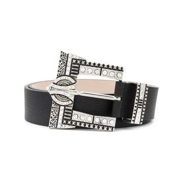 embellished leather belt