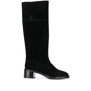 block-heel riding boots