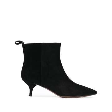 kitten-heel ankle boots