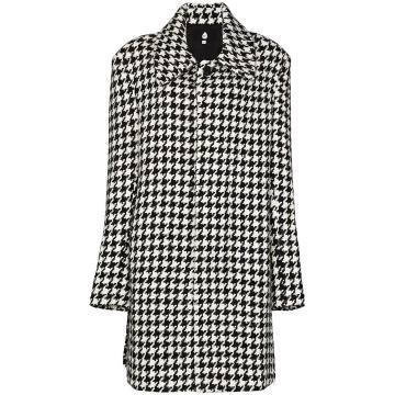houndstooth embroidered coat