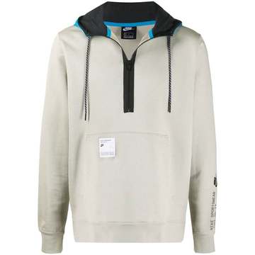 contrast detail hoodie