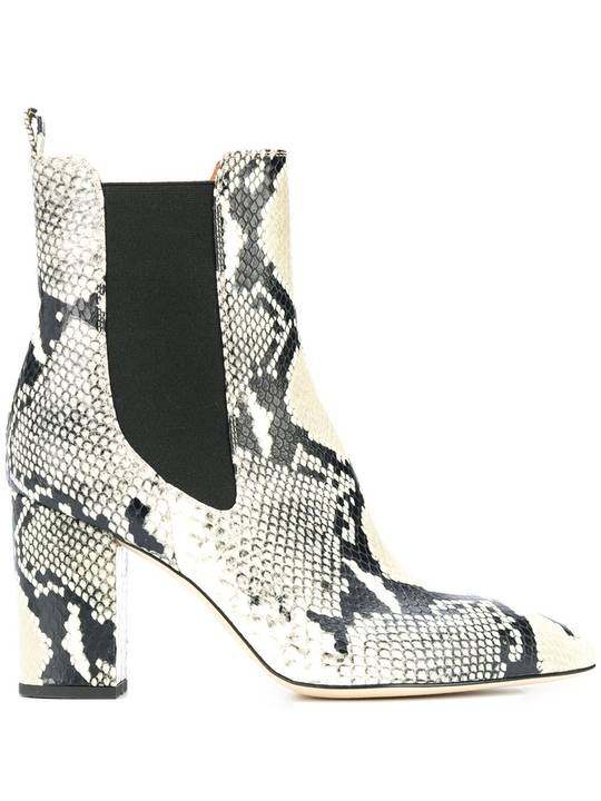 snakeskin-effect ankle boots展示图