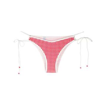 gingham print bikini briefs