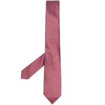 pointed silk tie