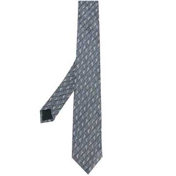 monogram silk tie