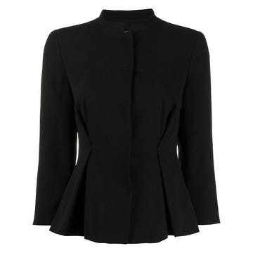 fitted pleated jacket