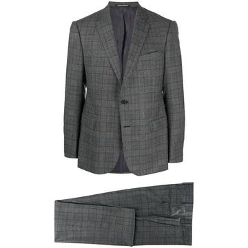 two-piece checked suit