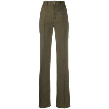 high waist flared trousers