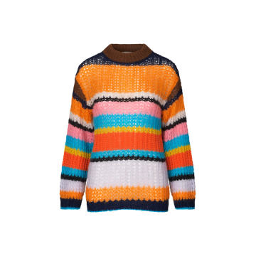 Charisa Oversized Striped Knit Sweater