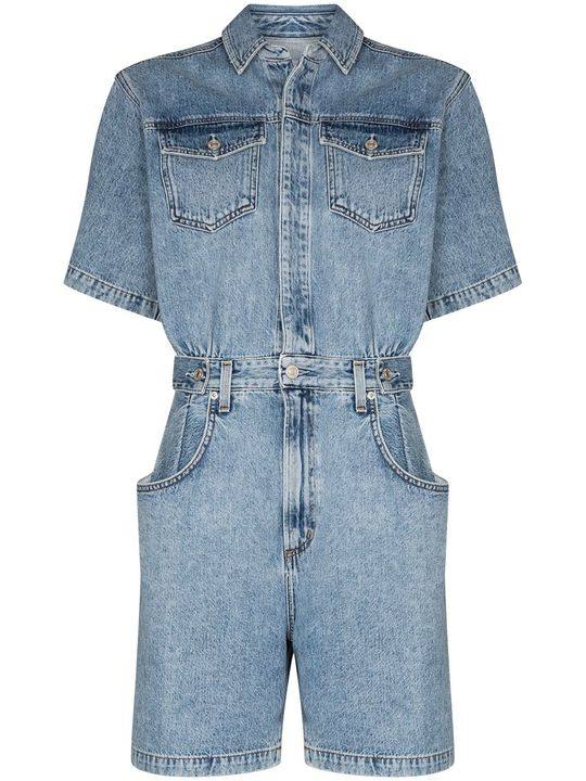 Button-up denim playsuit展示图