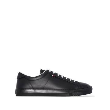 black New Monaco leather sneakers