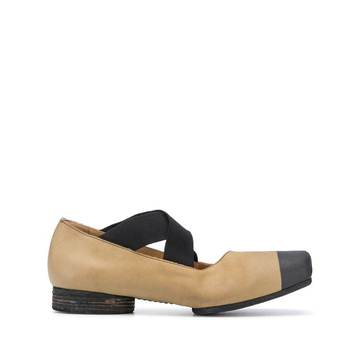 two-tone square toe ballerinas