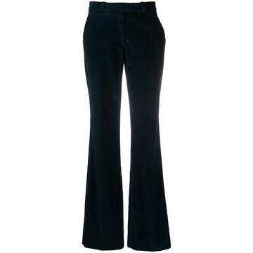 ribbed velvet flared trousers