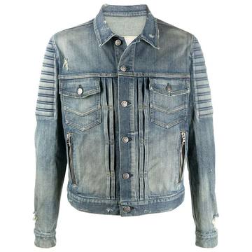 Balmain logo embossed denim jacket