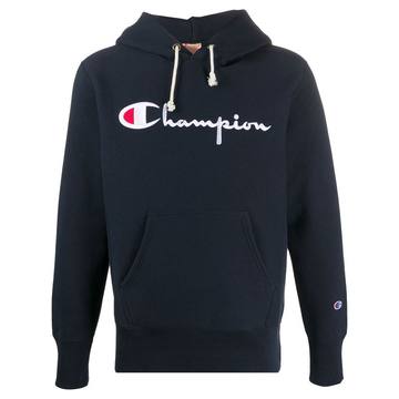 embroidered logo hoodie