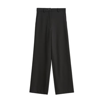 Lucie Jersey-Twill Straight-Leg Trousers