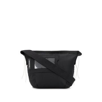 raw edged shoulder bag