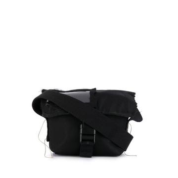 raw edged shoulder bag