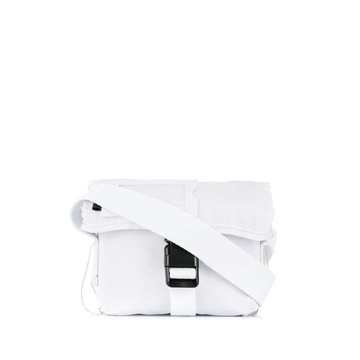 raw edged shoulder bag