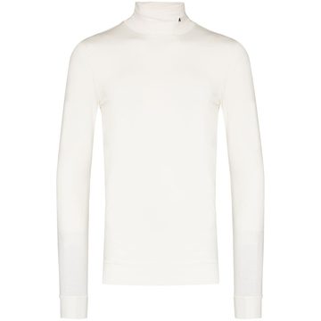 subtle logo round neck top