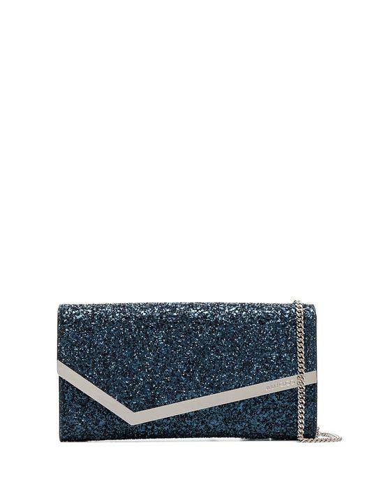 navy Emmie glitter clutch bag展示图