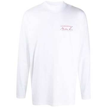 long-sleeved logo T-shirt