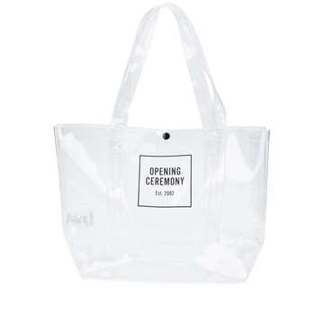 medium Box Logo transparent tote bag