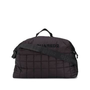 quilted logo zip holdall