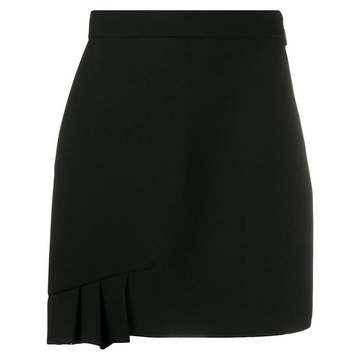 pleat-detail A-line skirt