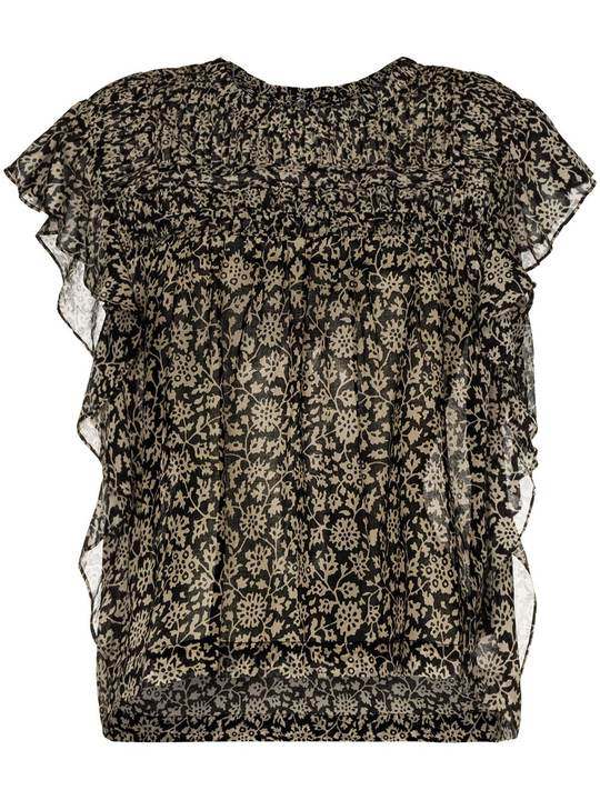 Layona floral print cotton blouse展示图